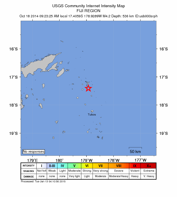 Did You Feel It? map: shaking reported by the public