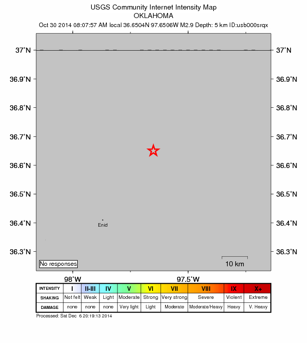Did You Feel It? map: shaking reported by the public