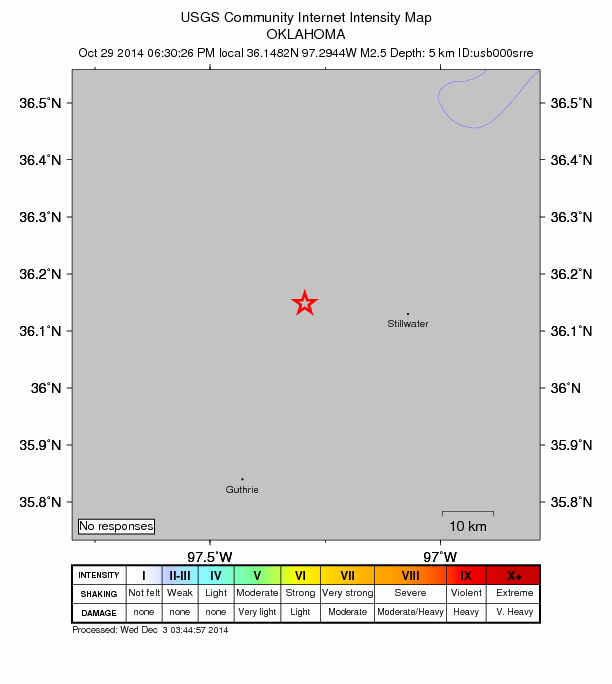 Did You Feel It? map: shaking reported by the public