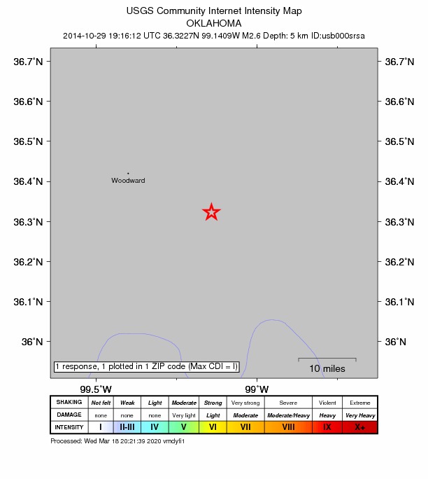 Did You Feel It? map: shaking reported by the public