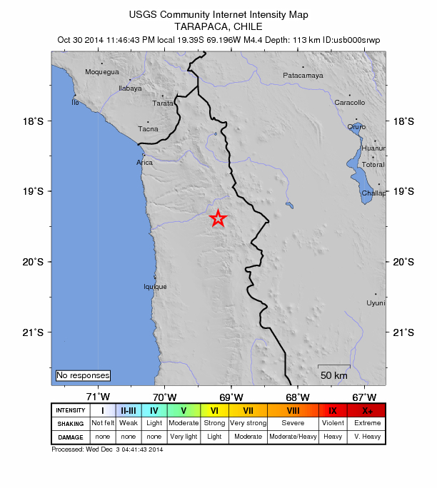 Did You Feel It? map: shaking reported by the public