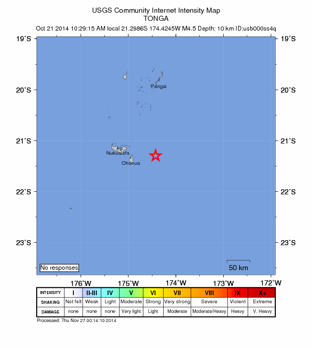 Did You Feel It? map: shaking reported by the public