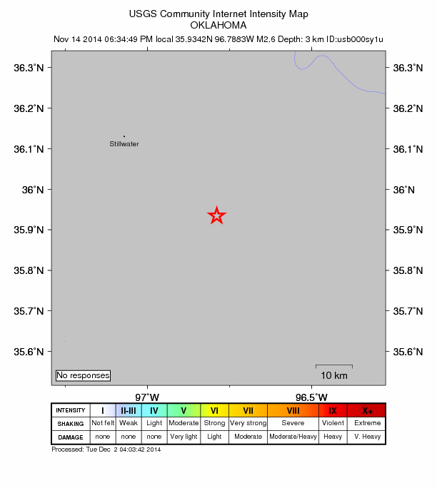 Did You Feel It? map: shaking reported by the public