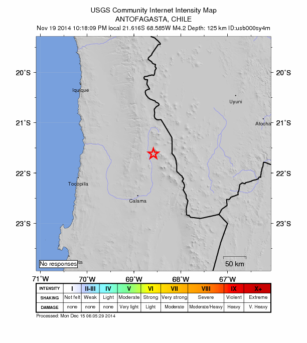 Did You Feel It? map: shaking reported by the public