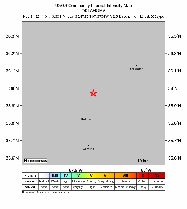 Did You Feel It? map: shaking reported by the public