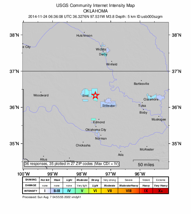 Did You Feel It? map: shaking reported by the public
