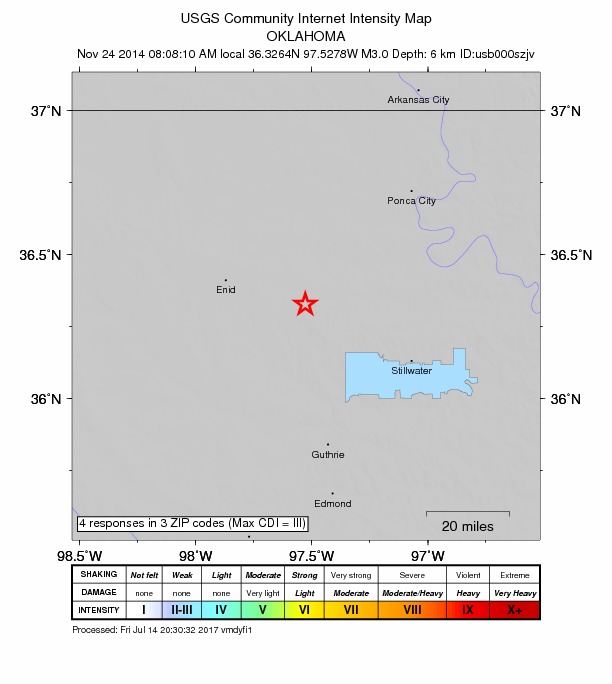 Did You Feel It? map: shaking reported by the public