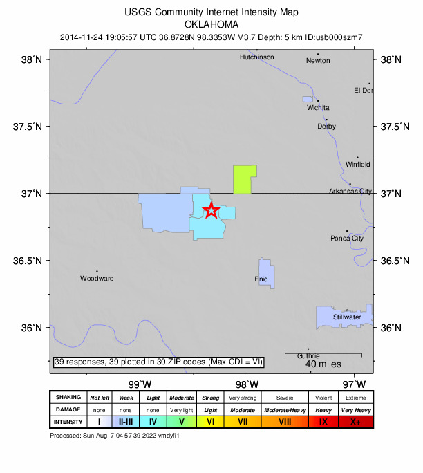 Did You Feel It? map: shaking reported by the public