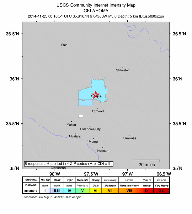 Did You Feel It? map: shaking reported by the public