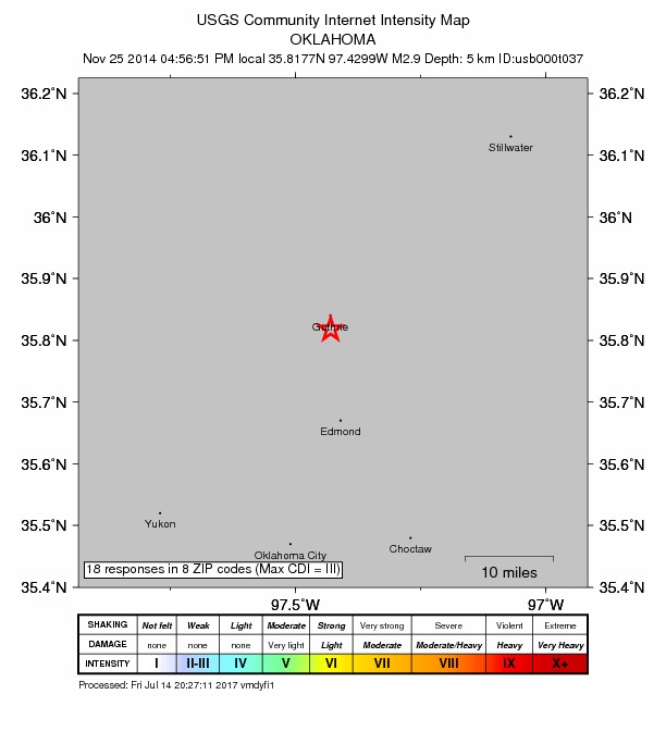Did You Feel It? map: shaking reported by the public