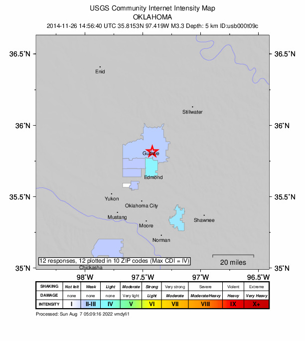 Did You Feel It? map: shaking reported by the public