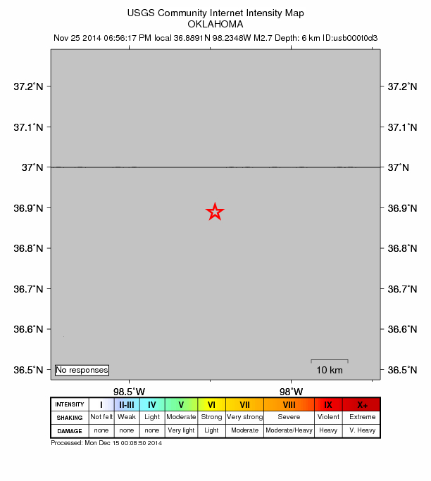 Did You Feel It? map: shaking reported by the public