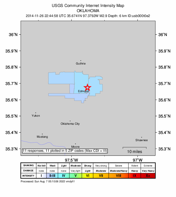 Did You Feel It? map: shaking reported by the public