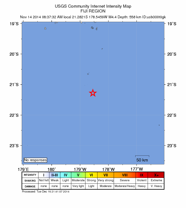 Did You Feel It? map: shaking reported by the public
