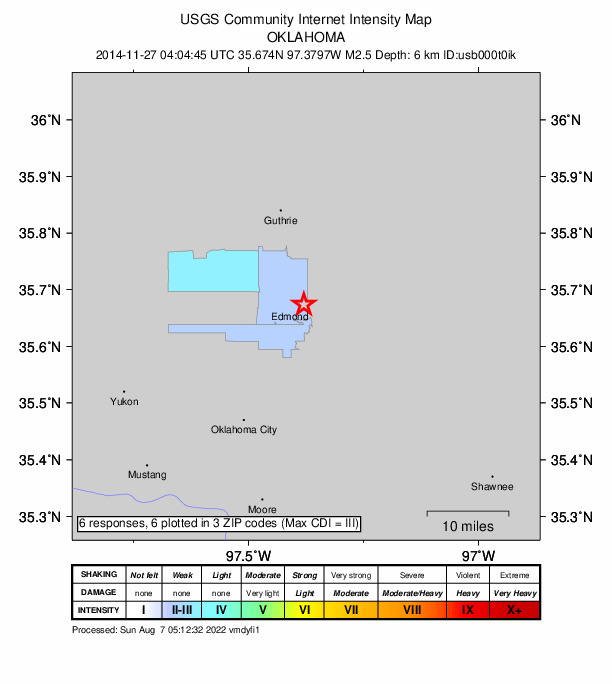 Did You Feel It? map: shaking reported by the public