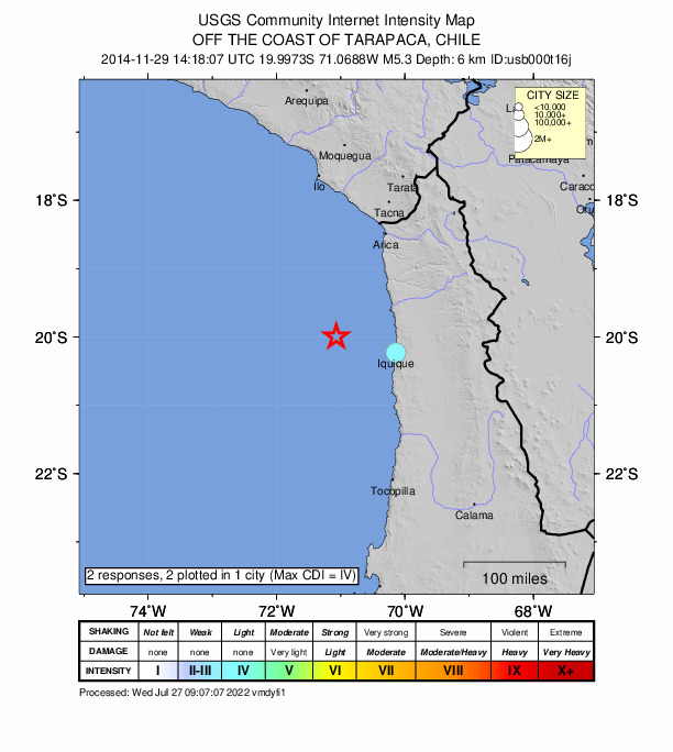 Did You Feel It? map: shaking reported by the public