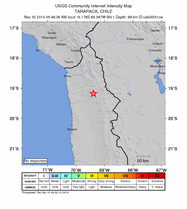 Did You Feel It? map: shaking reported by the public