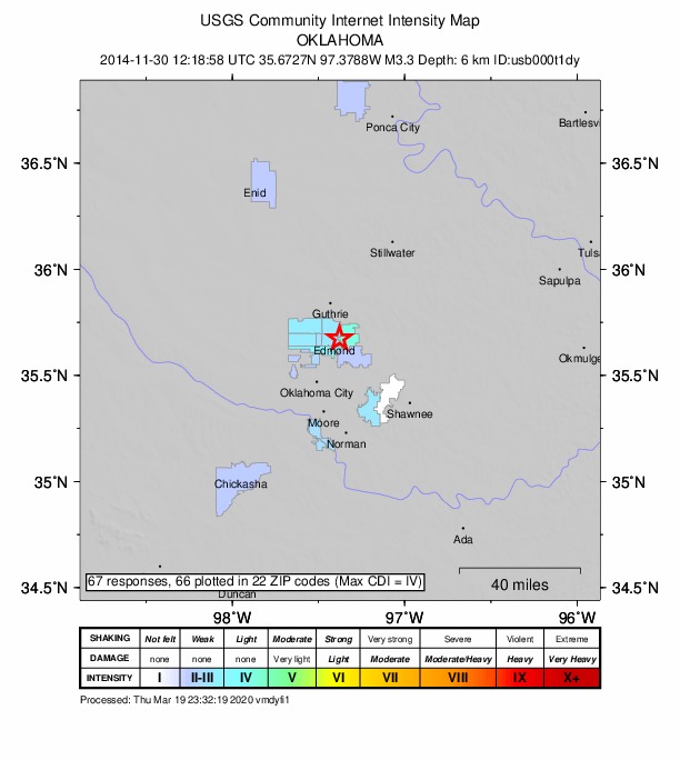 Did You Feel It? map: shaking reported by the public