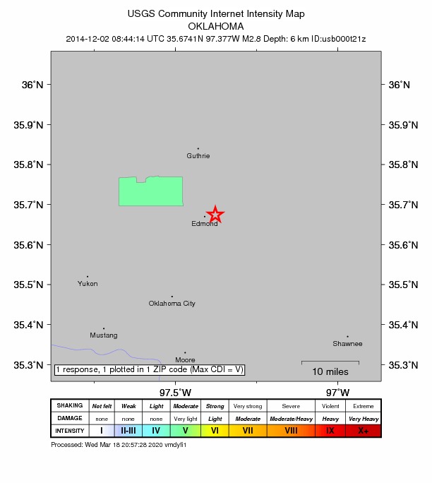 Did You Feel It? map: shaking reported by the public