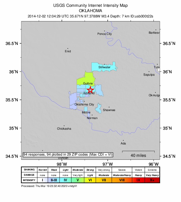 Did You Feel It? map: shaking reported by the public