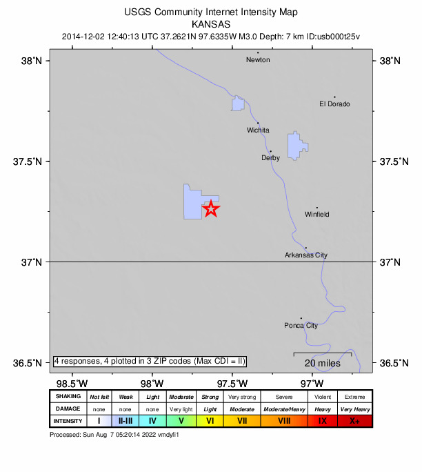 Did You Feel It? map: shaking reported by the public