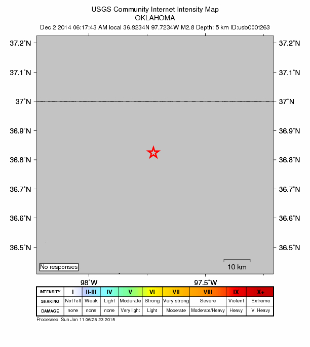 Did You Feel It? map: shaking reported by the public