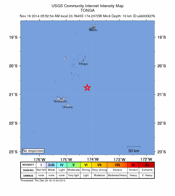 Did You Feel It? map: shaking reported by the public