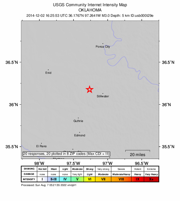 Did You Feel It? map: shaking reported by the public