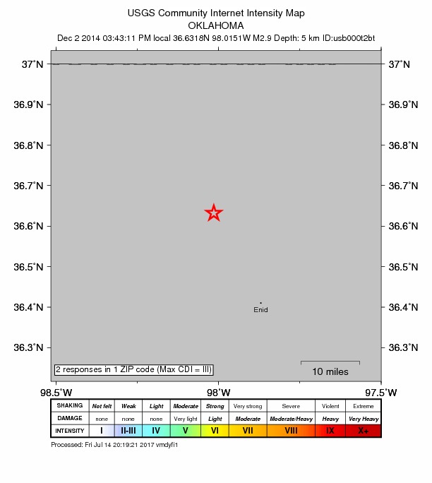 Did You Feel It? map: shaking reported by the public