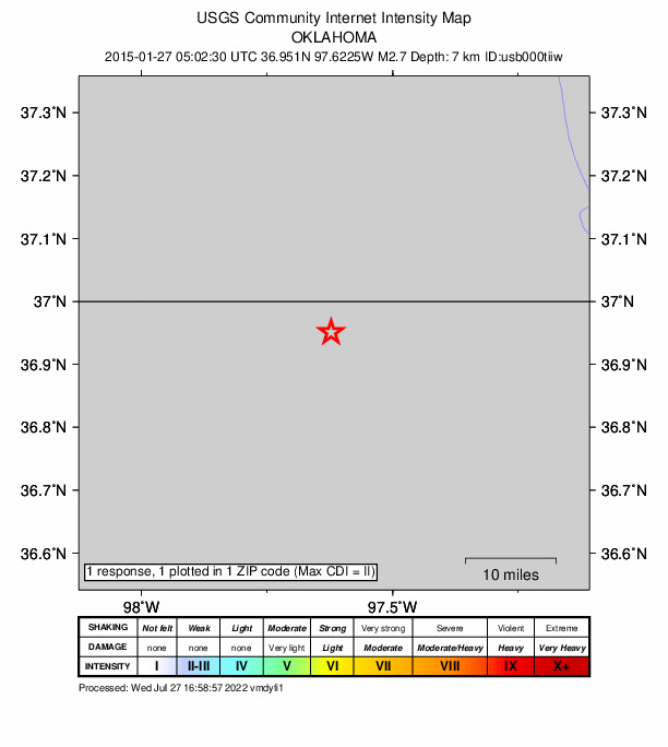 Did You Feel It? map: shaking reported by the public