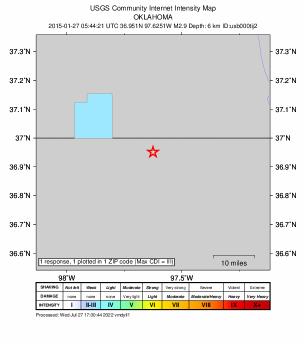 Did You Feel It? map: shaking reported by the public