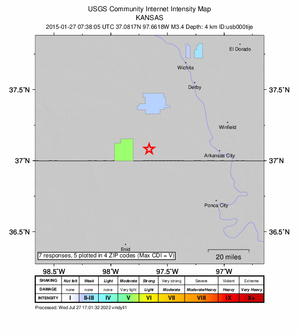 Did You Feel It? map: shaking reported by the public