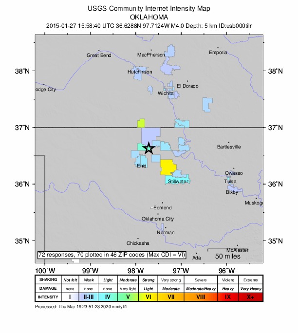 Did You Feel It? map: shaking reported by the public