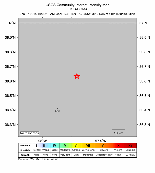 Did You Feel It? map: shaking reported by the public