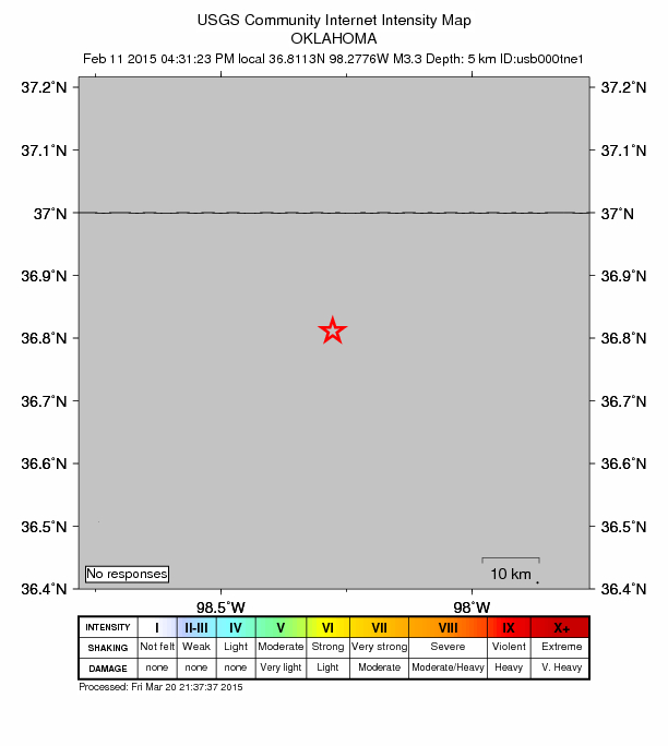 Did You Feel It? map: shaking reported by the public