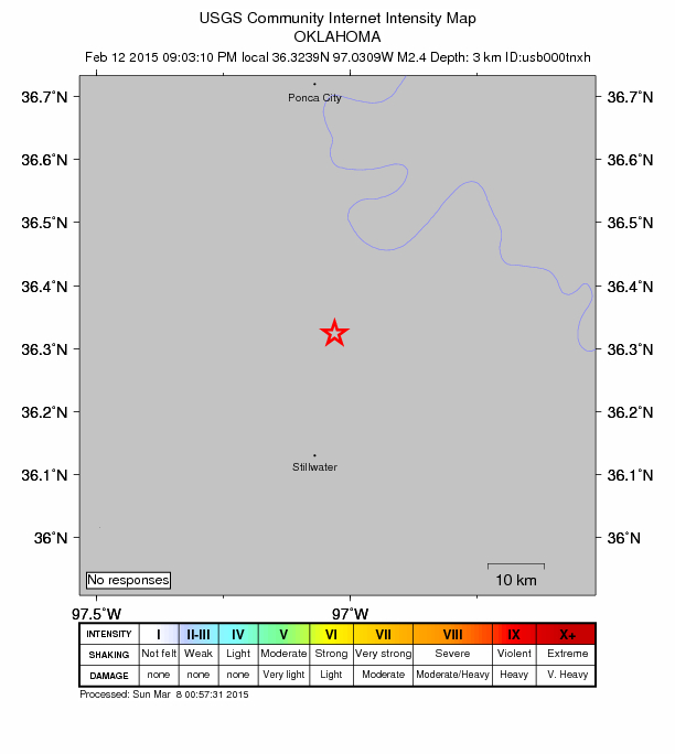 Did You Feel It? map: shaking reported by the public