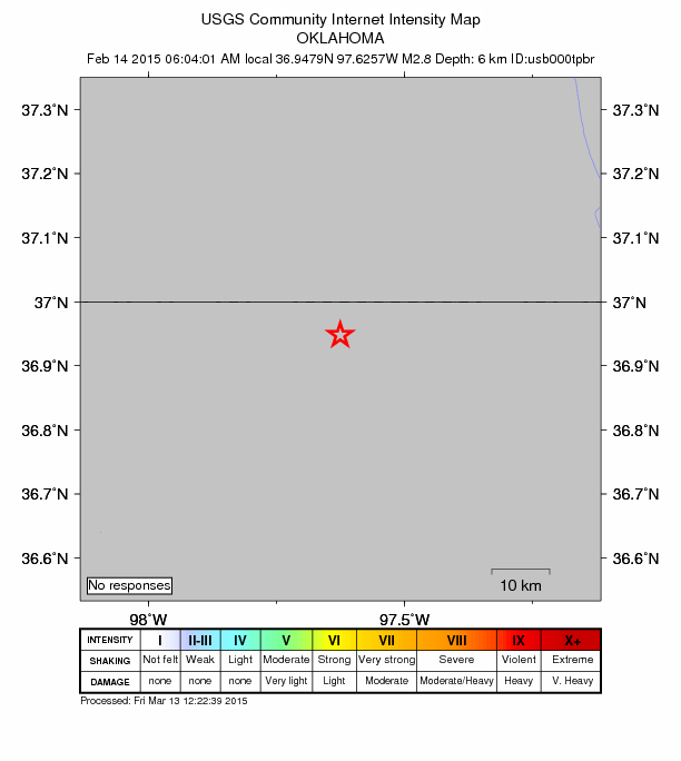 Did You Feel It? map: shaking reported by the public