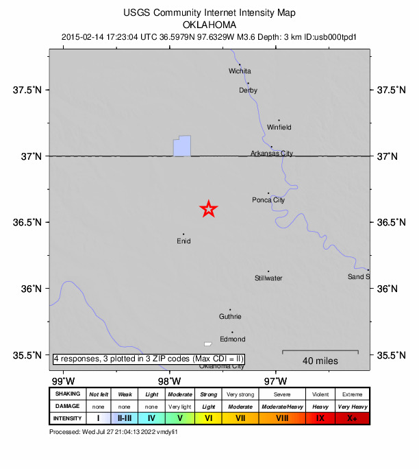 Did You Feel It? map: shaking reported by the public