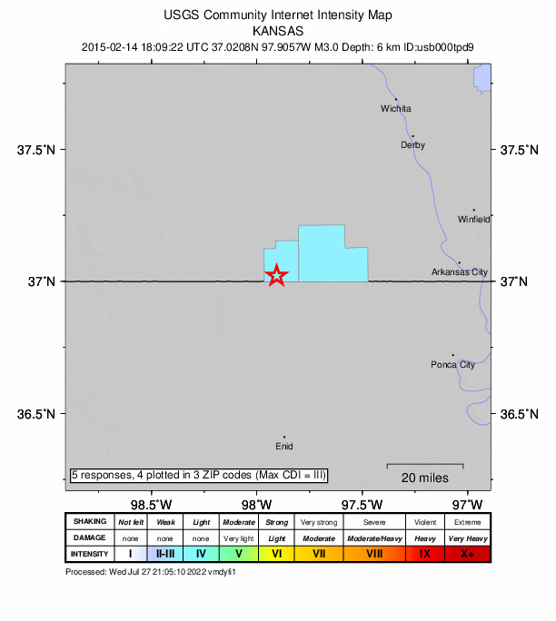 Did You Feel It? map: shaking reported by the public