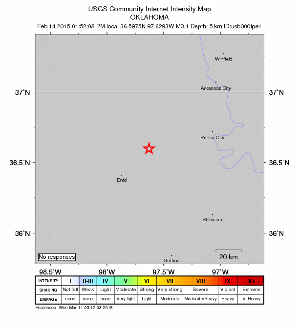 Did You Feel It? map: shaking reported by the public