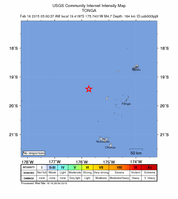 Did You Feel It? map: shaking reported by the public