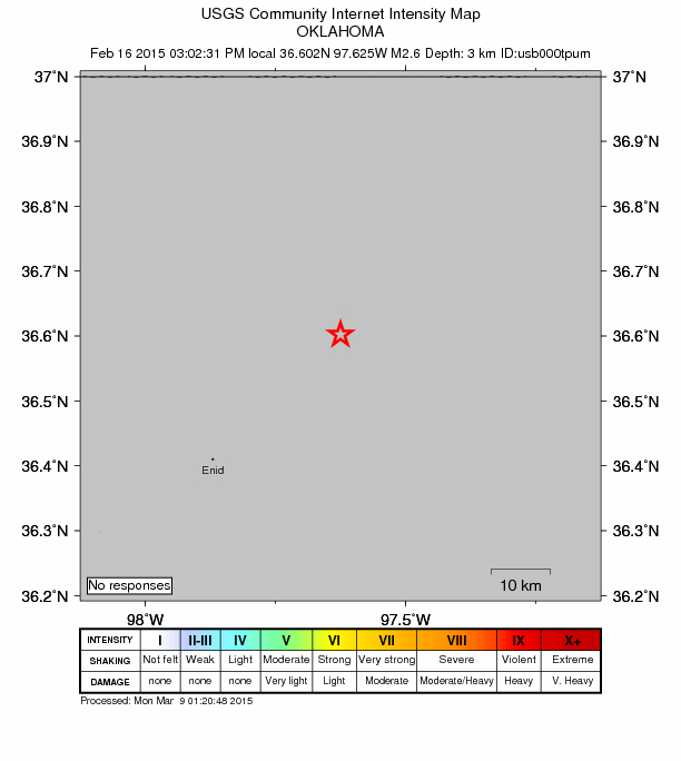 Did You Feel It? map: shaking reported by the public