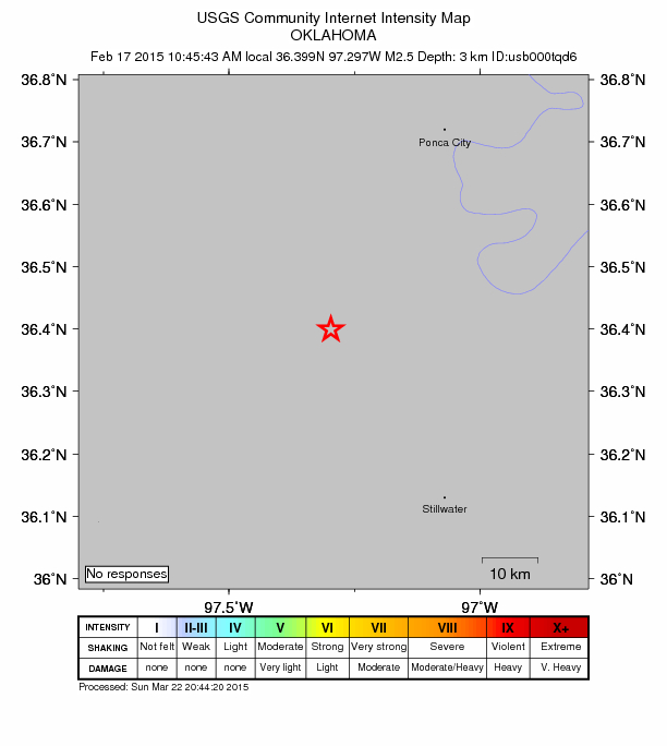 Did You Feel It? map: shaking reported by the public