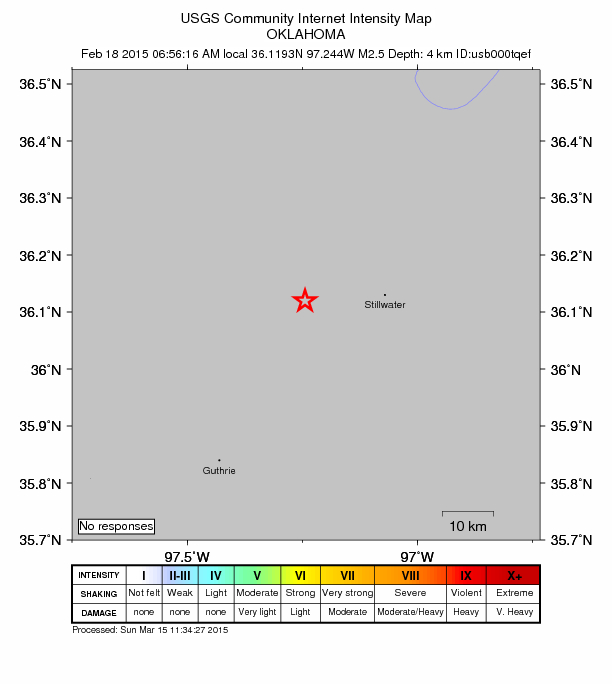 Did You Feel It? map: shaking reported by the public