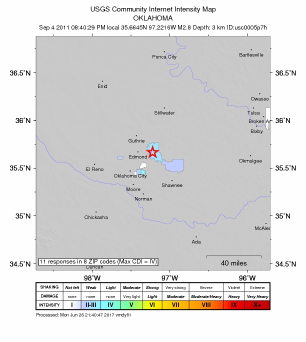 Did You Feel It? map: shaking reported by the public