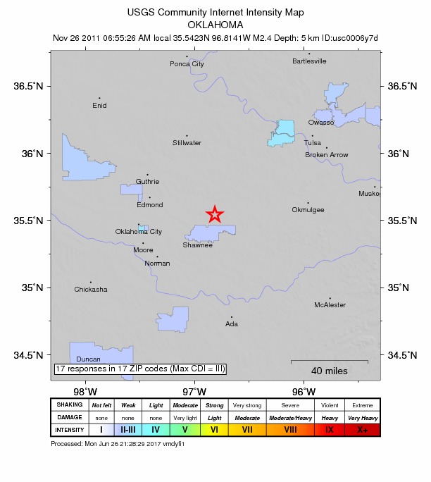 Did You Feel It? map: shaking reported by the public