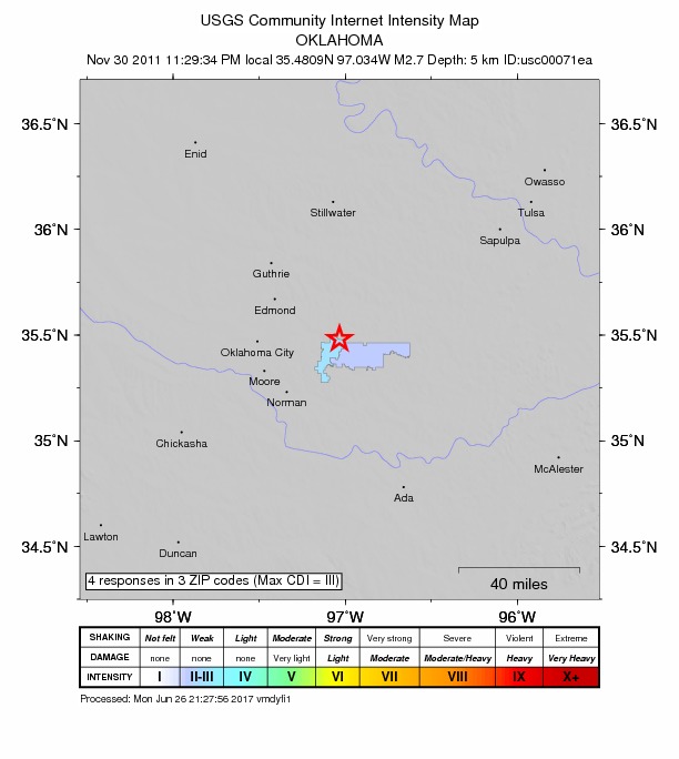 Did You Feel It? map: shaking reported by the public