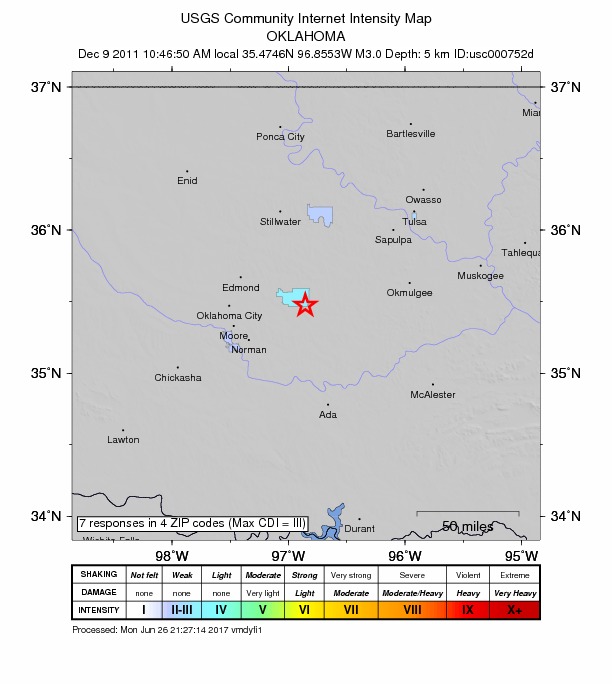 Did You Feel It? map: shaking reported by the public