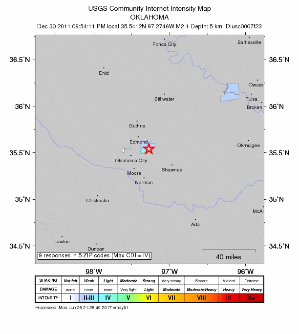 Did You Feel It? map: shaking reported by the public