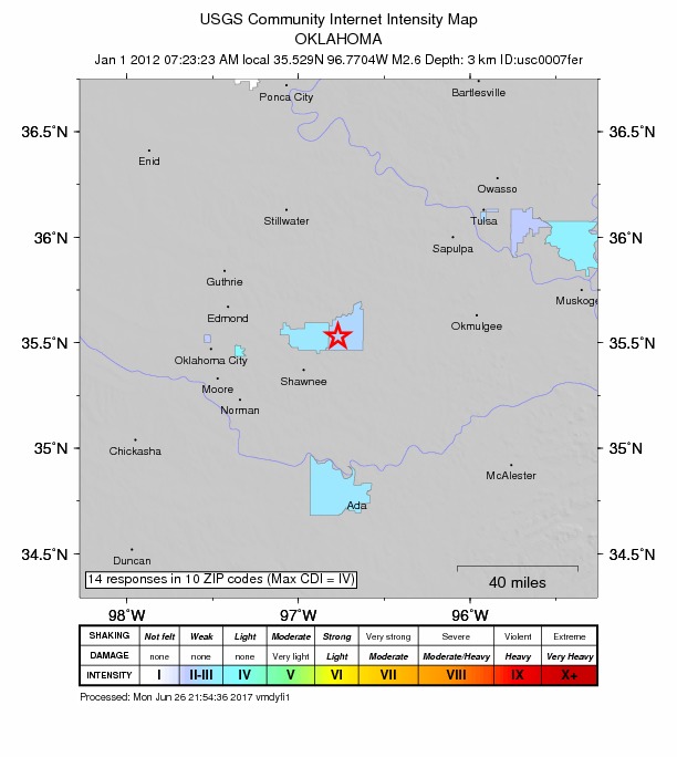Did You Feel It? map: shaking reported by the public
